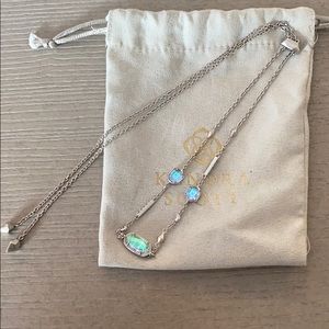 Maddie in silver and dichroic glass